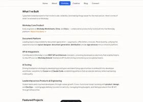 New website - Portfolio page