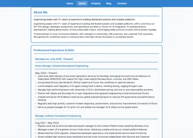 Old website - About page